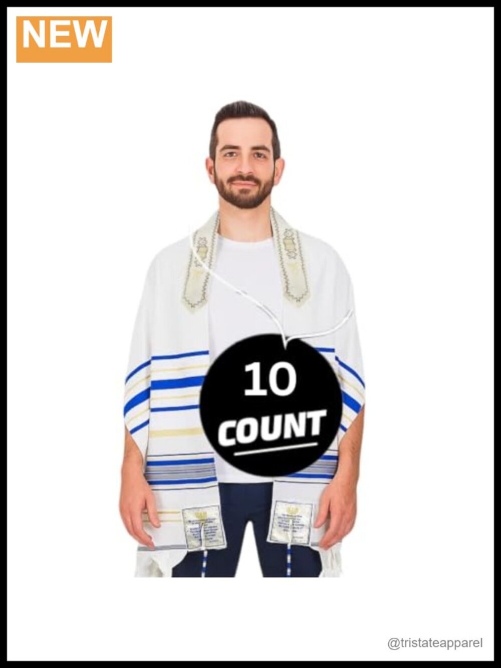 Prayer Shawl Tallit Soft Fabric 72x22 with Bag Card Brochure Unisex